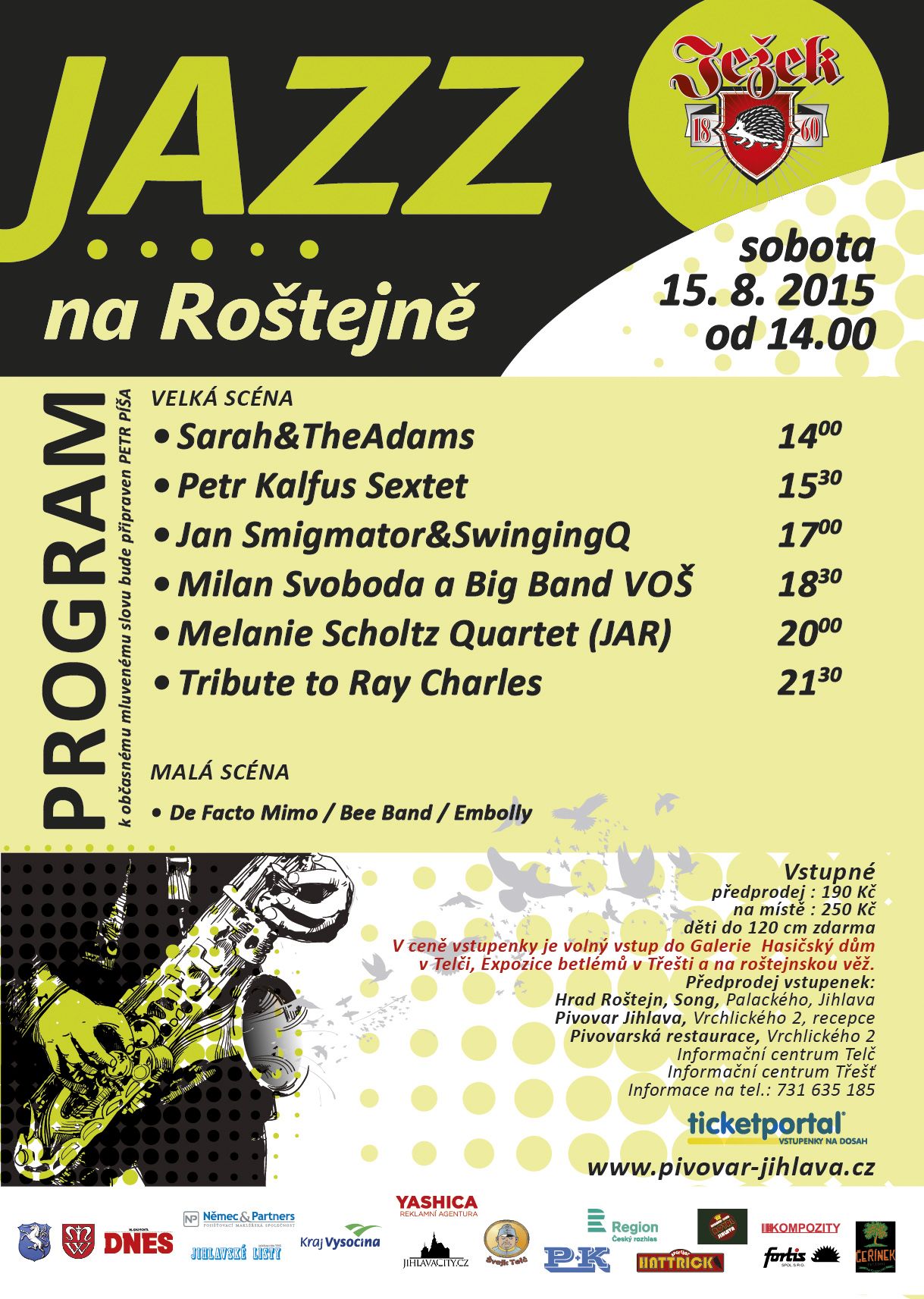 Jazz na Roštejně plakát A2 2015